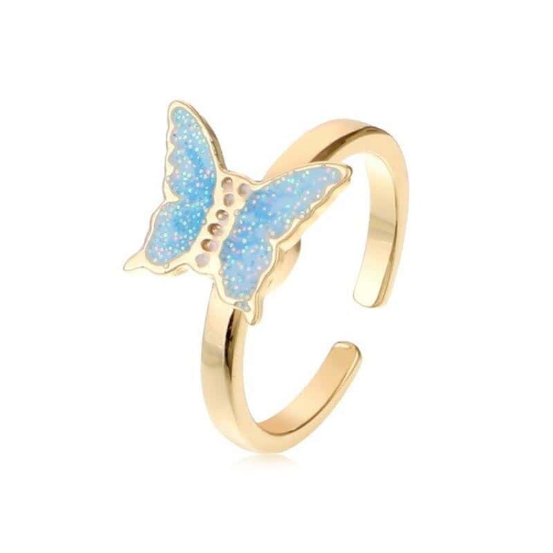 Anel De Ansiedade <Br>Borboleta Azul
