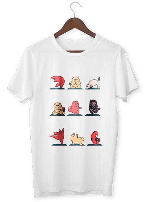 T-Shirt Zen <Br> Postura Yoga Gato