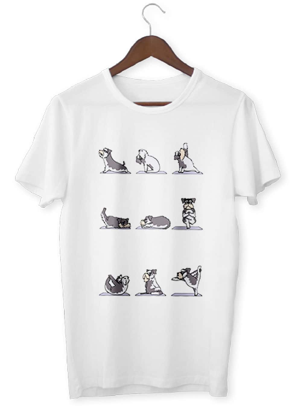T-Shirt Zen <Br> Cão Schnauzer Yoga