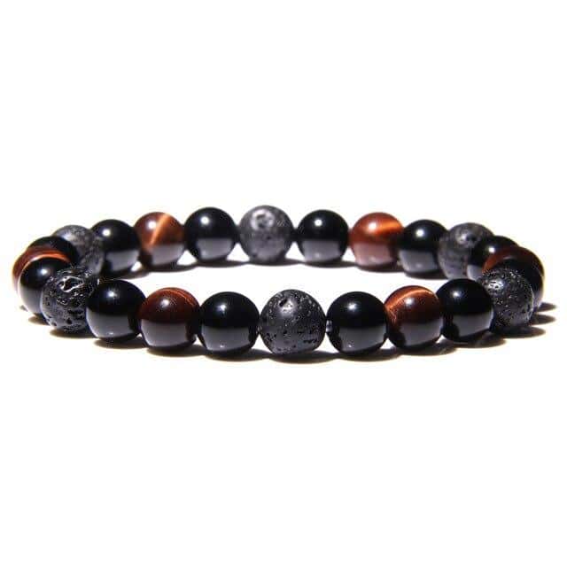 Pulseira Anti-Stress <Br>Ónix E Olho De Tigre