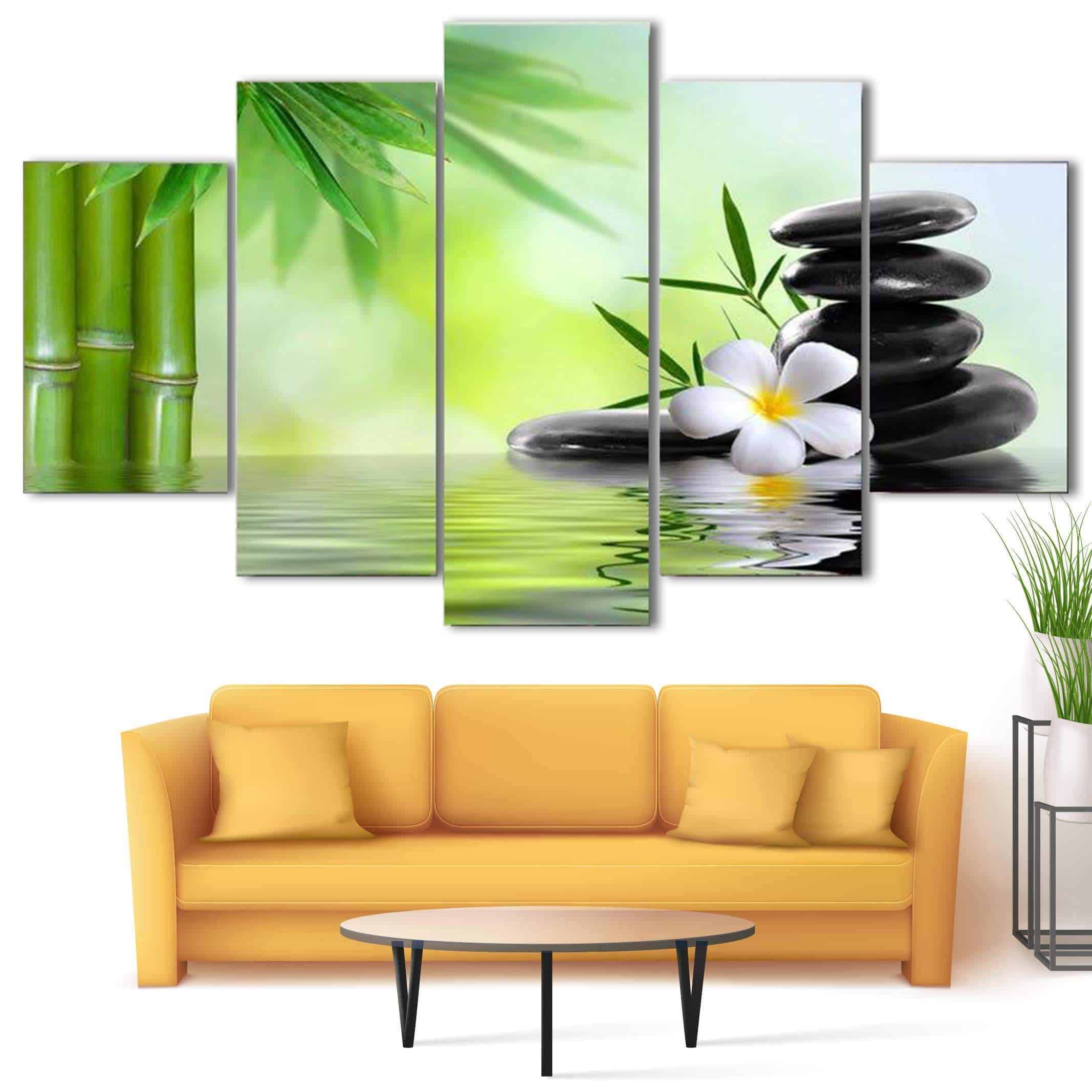 Pintura Zen <Br>Bambu E Seixos