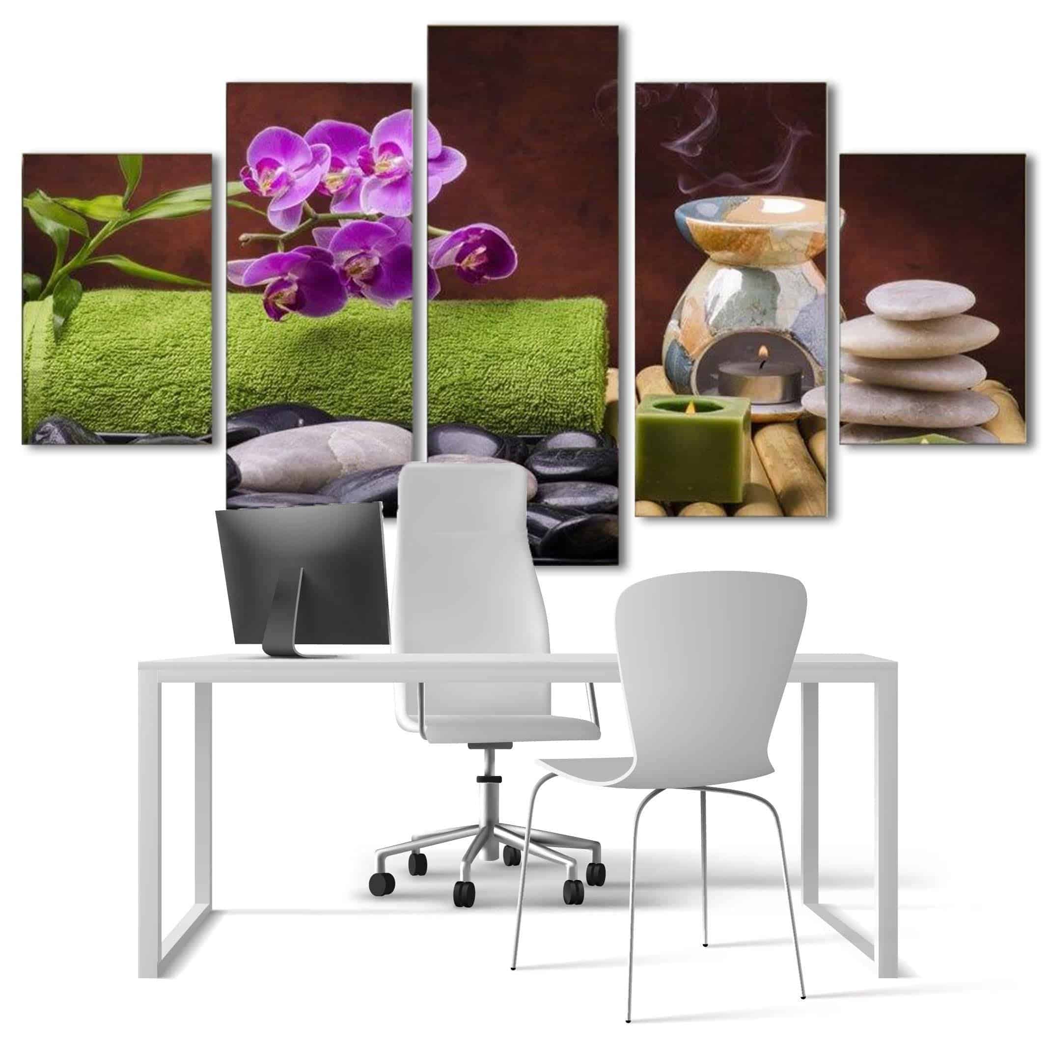 Pintura Zen <Br>Pedras E Flores